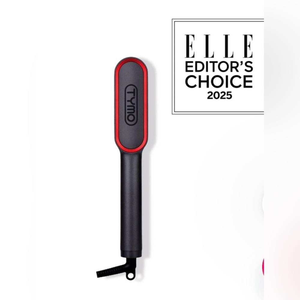 TYMO Hair Straightening Brush - Black and Red